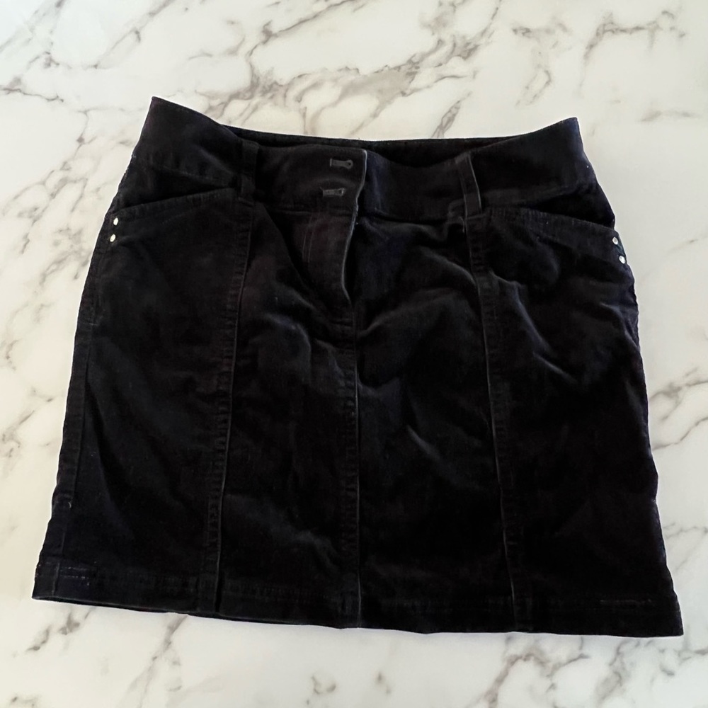 Black corduroy skirt